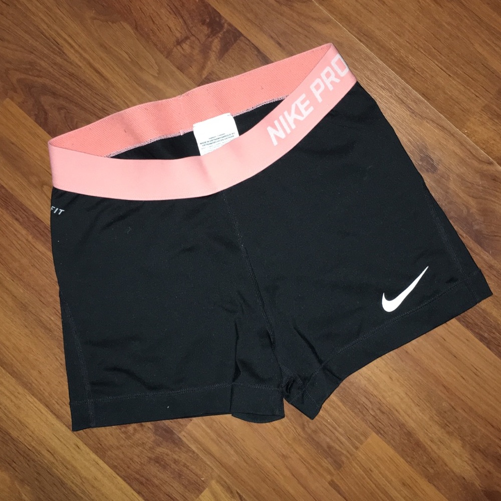 Peach Nike Pro Dri Fit Shorts